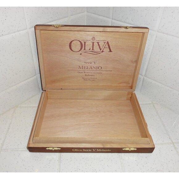 Vintage Oliva Wood Cigar Box stash box wooden jewelry box trinket box - Picture 7 of 12